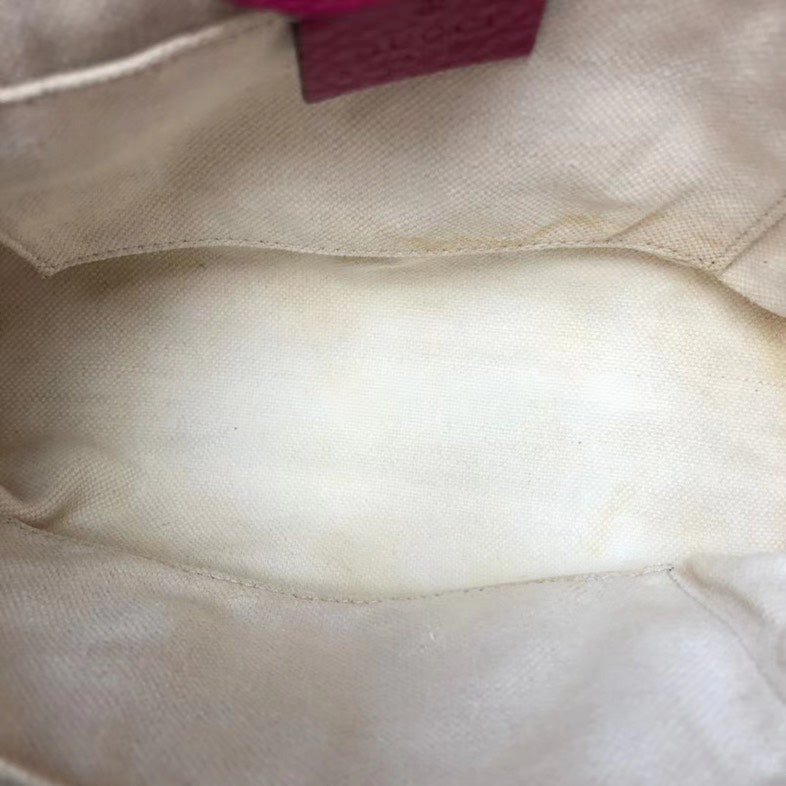 Gucci Bamboo Handle Two-Way Bag - Fuchsia Pink Leather Small