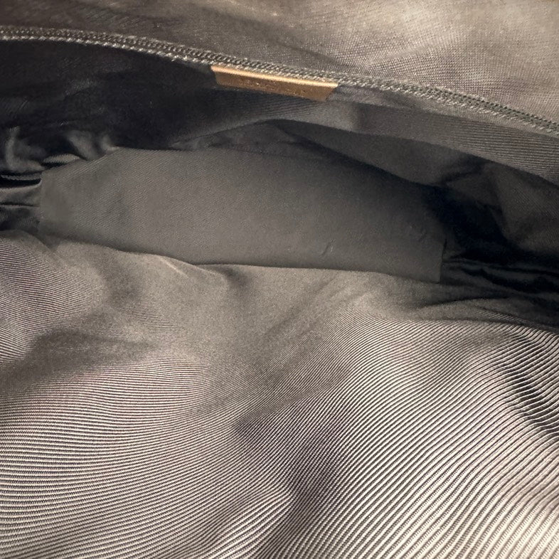 Gucci Beige Brown Canvas Leather HandBag Small