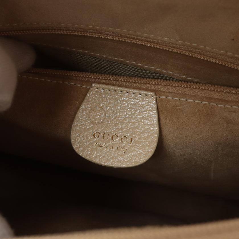 Gucci Bamboo Leather HandBag Ivory