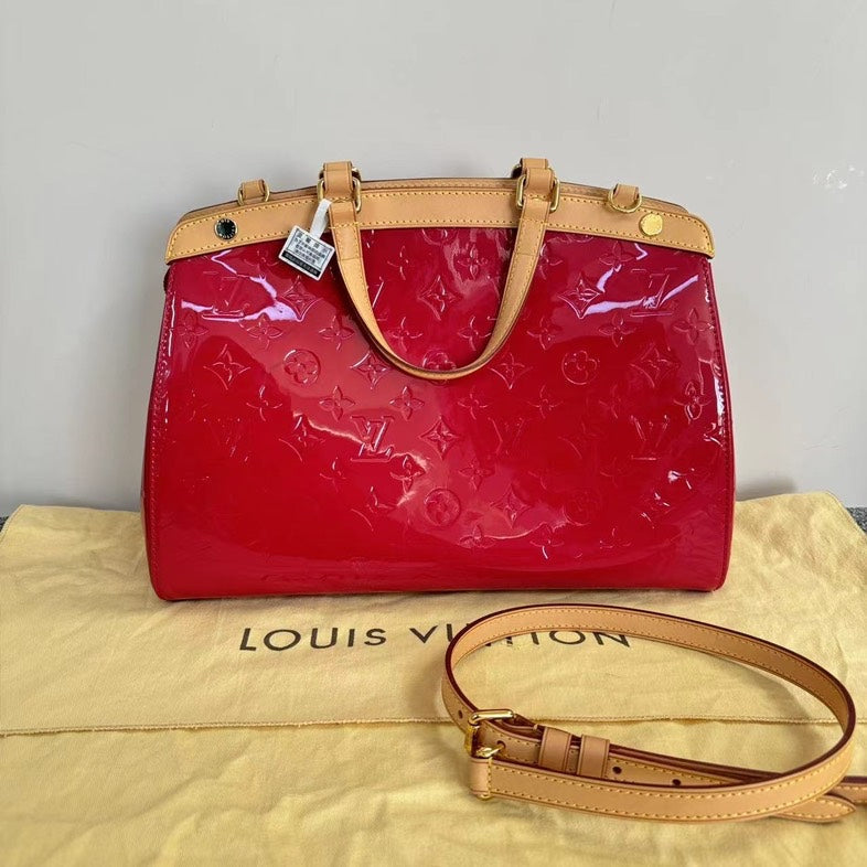 Louis Vuitton Brea Red Patent Leather Two Way Bag