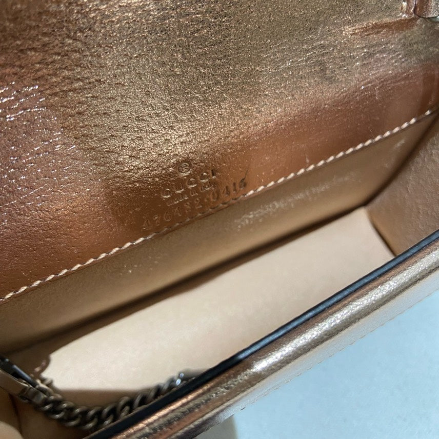 Gucci Dionysus Metallic Rose Super Mini Bag