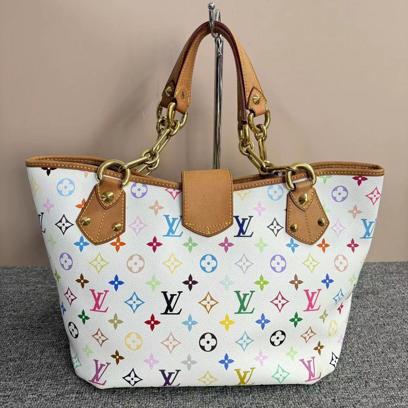 Louis Vuitton Annie Multicolor White Monogram Bag Medium