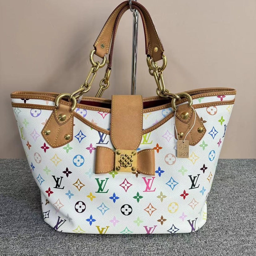 Louis Vuitton Annie Multicolor White Monogram Bag Medium