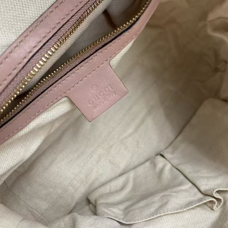 Gucci Beige Leather Two-Way Bag Medium Size