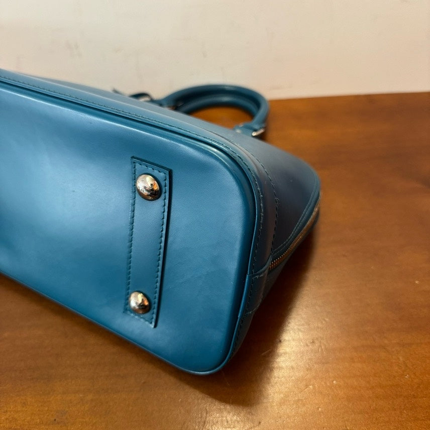 Louis Vuitton Alma Large Epi Blue Handbag