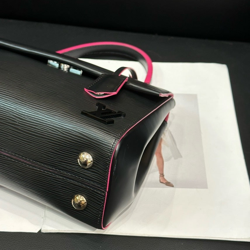 Louis Vuitton Cluny EPI Black and Pink Bag
