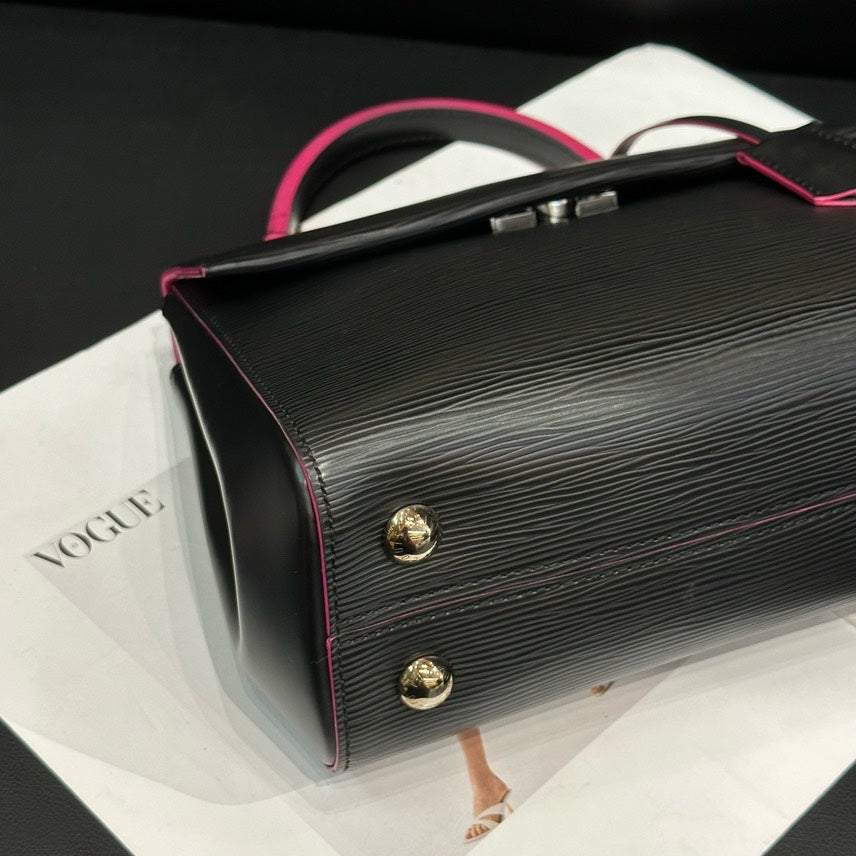 Louis Vuitton Cluny EPI Black and Pink Bag