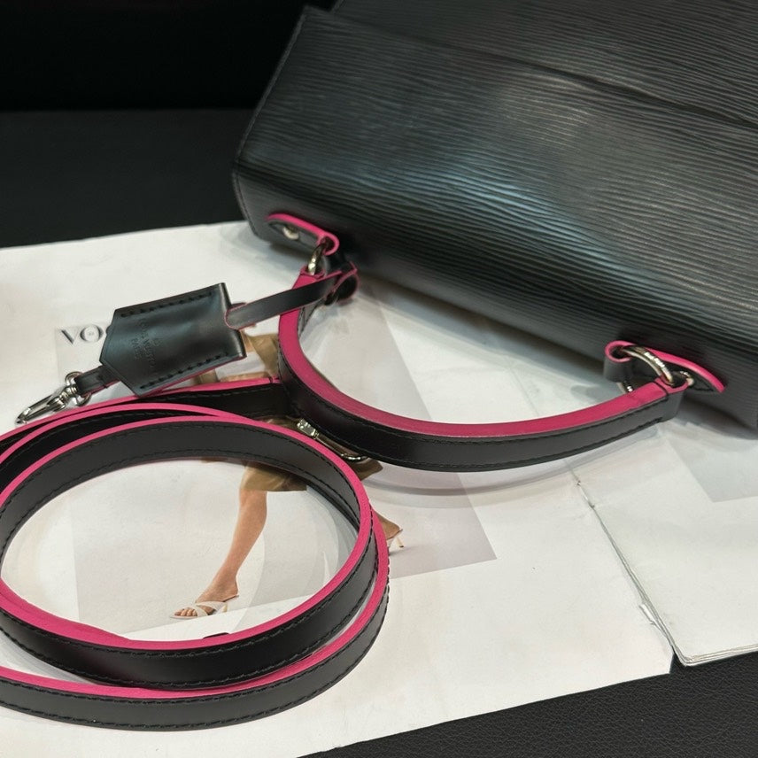 Louis Vuitton Cluny EPI Black and Pink Bag