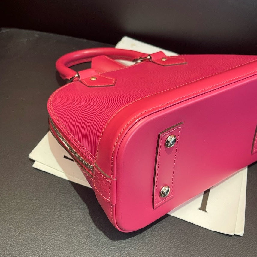 Louis Vuitton Alma BB Epi Leather Pink Handbag