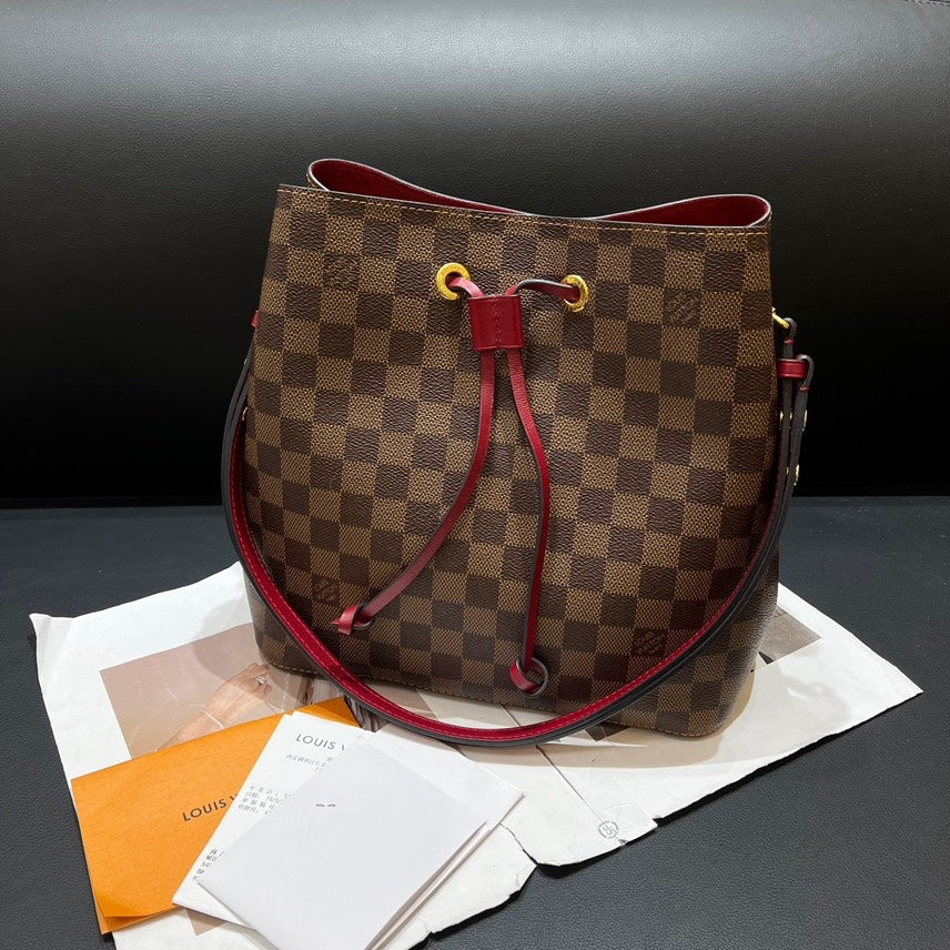 Louis Vuitton Damier Neo Noe Brown Canvas Bucket Bag 26x26x17cm