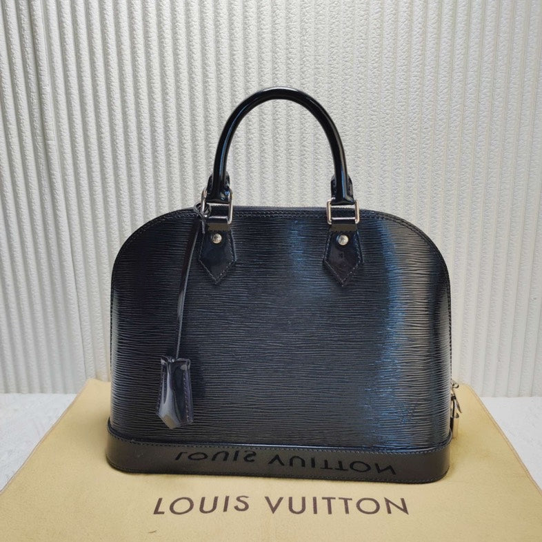 Louis Vuitton Alma Black Epi Leather Handbag