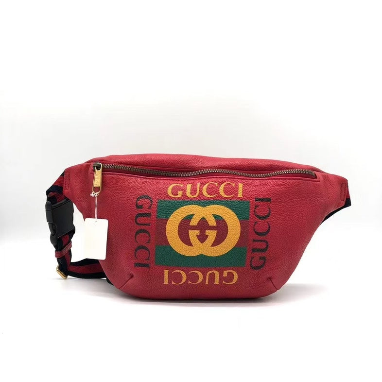 Gucci Red Logo Belt Bag