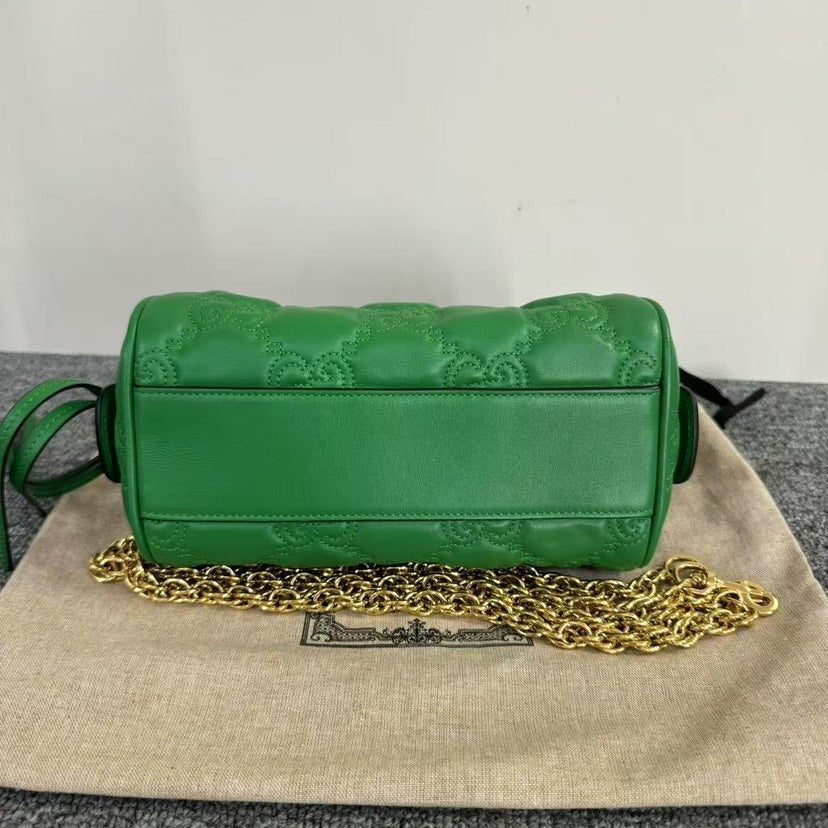 Gucci GG Marmont Mini Top Handle Bag Green