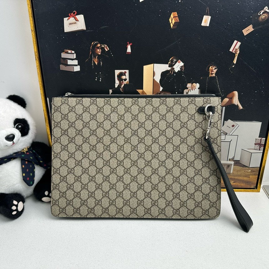 Gucci Ophidia Beige GG Supreme Pouch