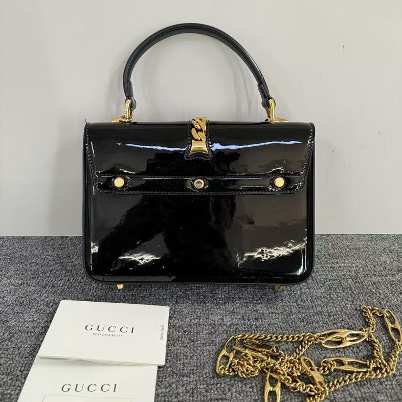 Gucci Patent Leather Black Handbag