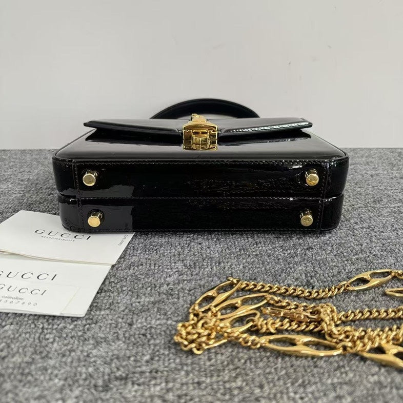 Gucci Patent Leather Black Handbag