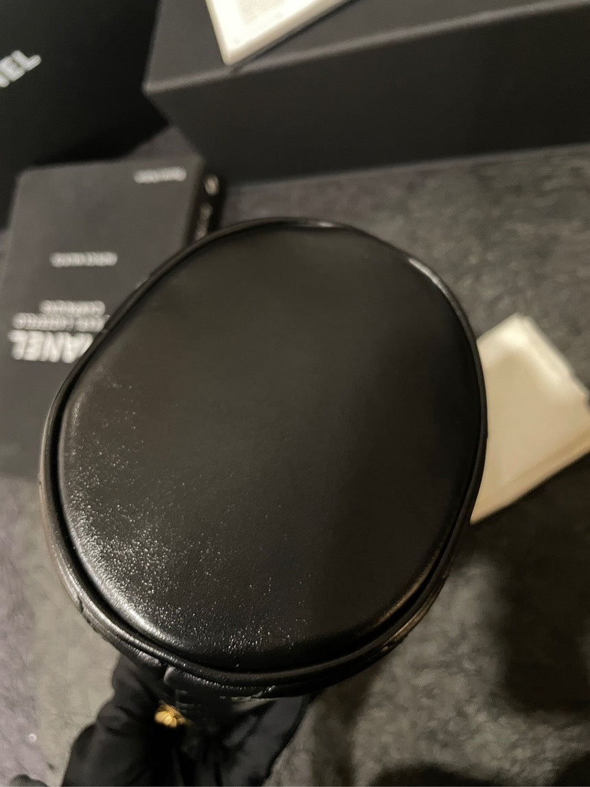 Gucci Marmont Black Gold Bucket Bag