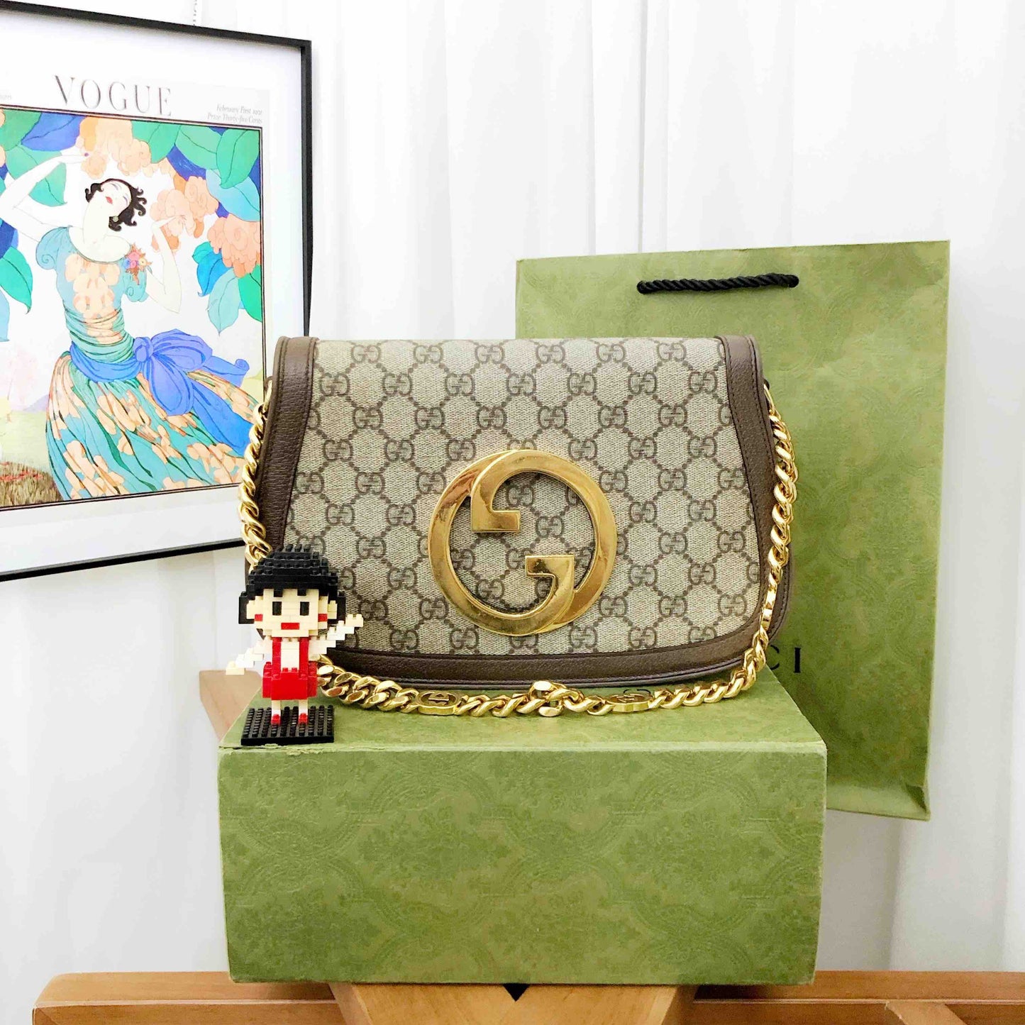 gucci blondie beige underarm bag