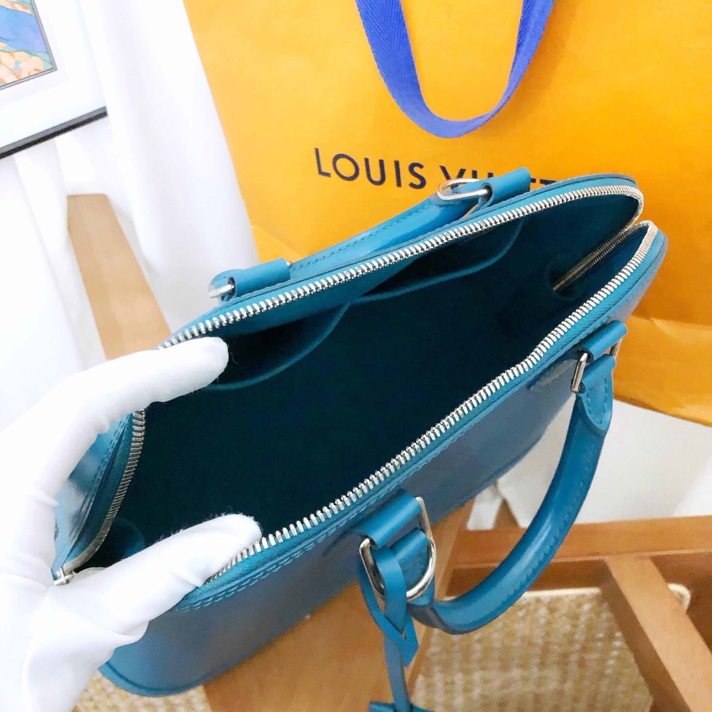 Louis Vuitton Alma Shell Wrap OS Blue Handbag