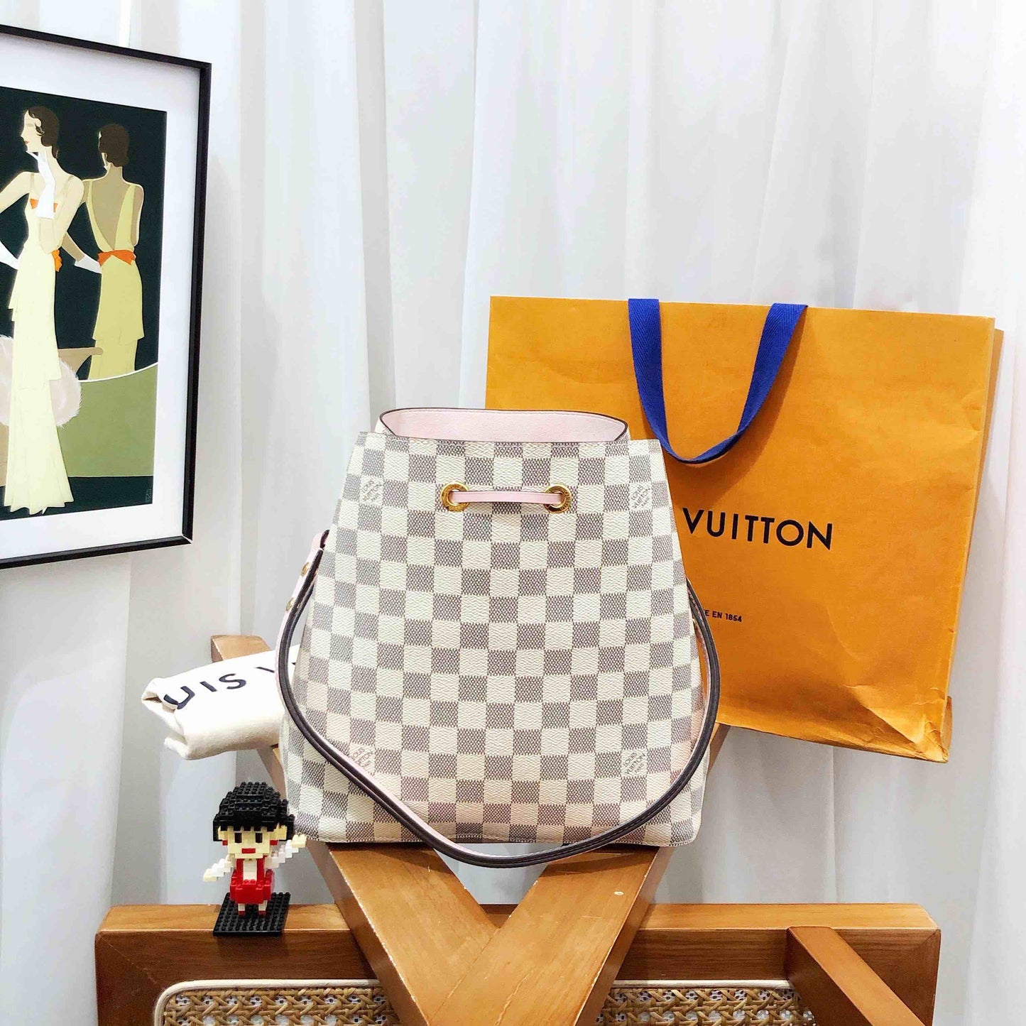 Louis Vuitton Damier Azur Noe Bucket Bag