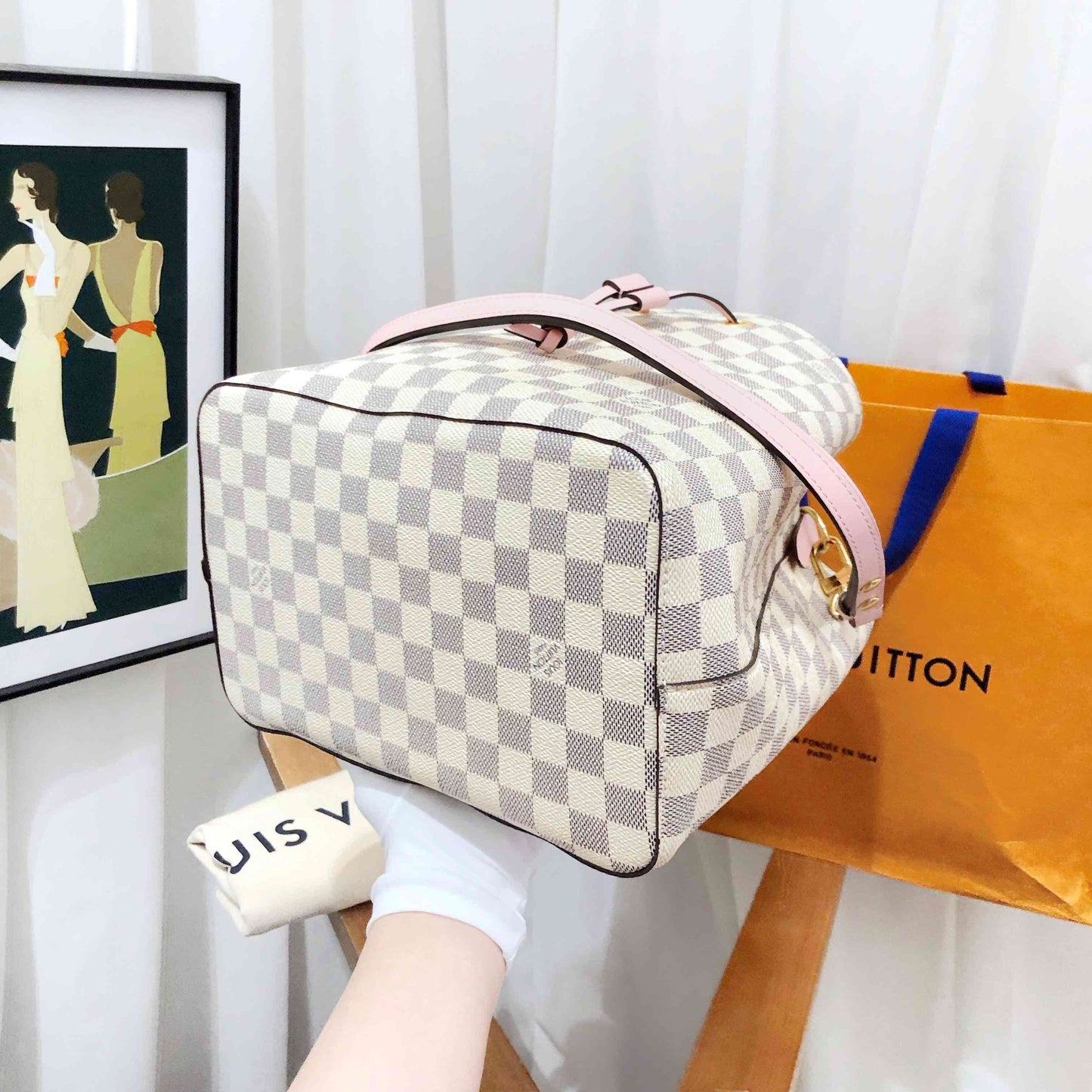 Louis Vuitton Damier Azur Noe Bucket Bag
