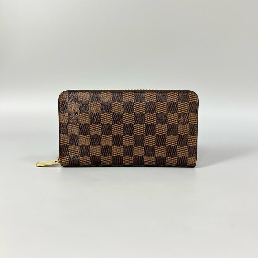 Louis Vuitton Damier Ebene Zip Wallet Brown