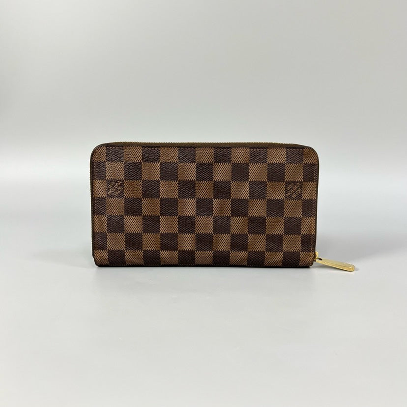 Louis Vuitton Damier Ebene Zip Wallet Brown