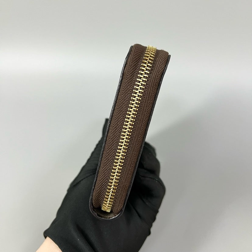 Louis Vuitton Damier Ebene Zip Wallet Brown