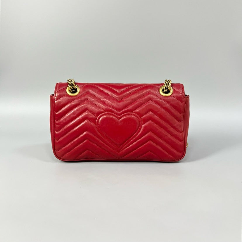 Gucci Marmont 26 Red Shoulder Bag