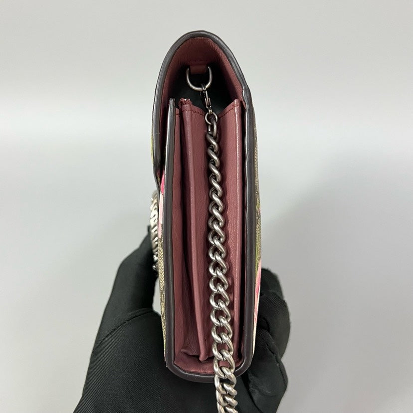 Gucci Dionysus Blooms Print Wallet on Chain