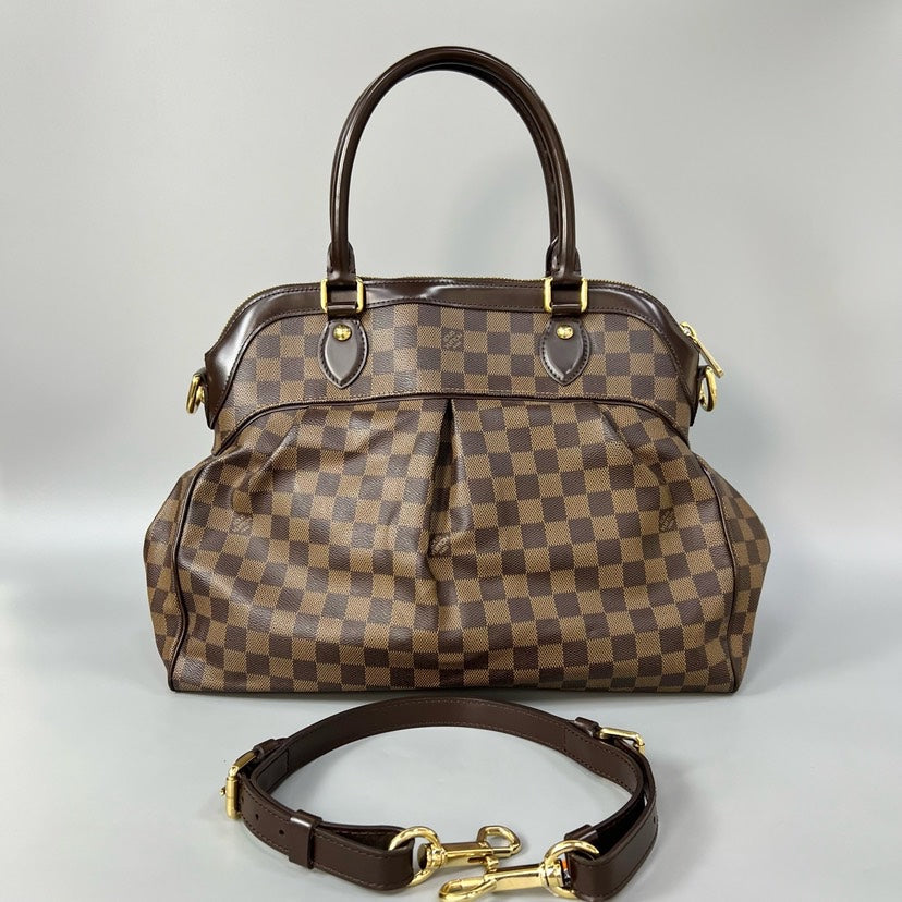 Louis Vuitton Damier Ebene Trevi PM Handbag Brown