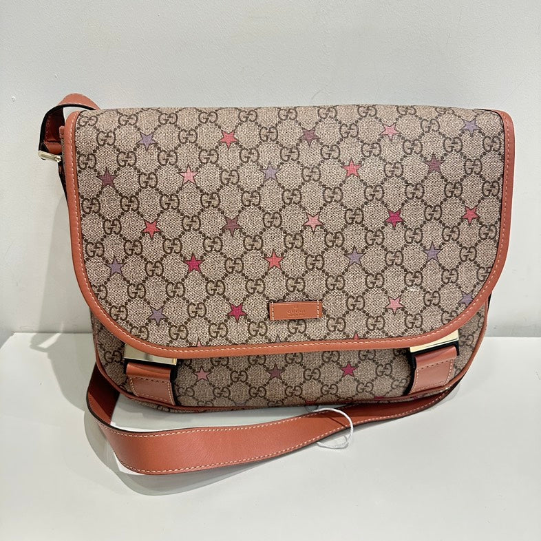 Gucci GG Supreme Monogram Beige Crossbody Bag