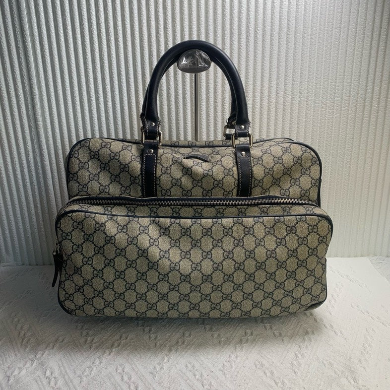 Gucci GG Plus Monogram Beige Duffel Bag