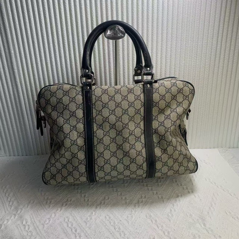 Gucci GG Plus Monogram Beige Duffel Bag