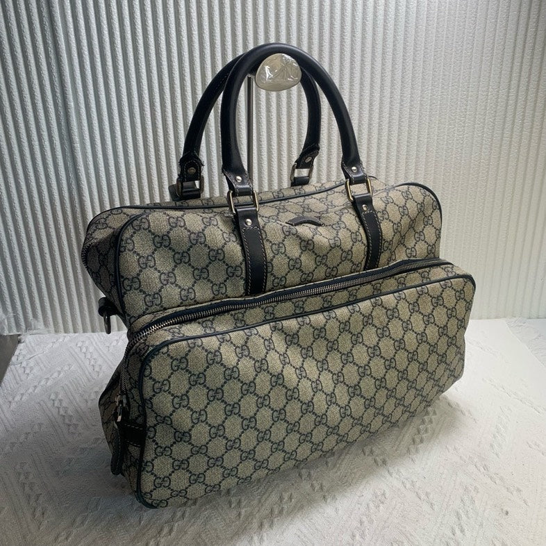 Gucci GG Plus Monogram Beige Duffel Bag