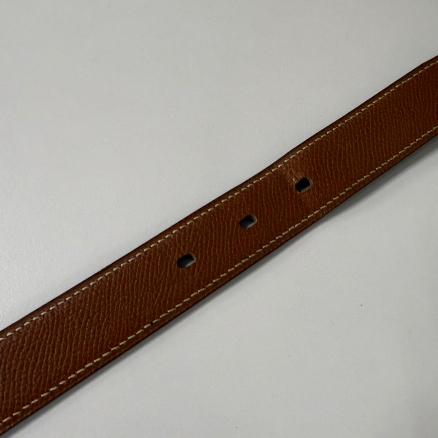 Hermes H Buckle Black Leather Belt 85cm/34” O274653