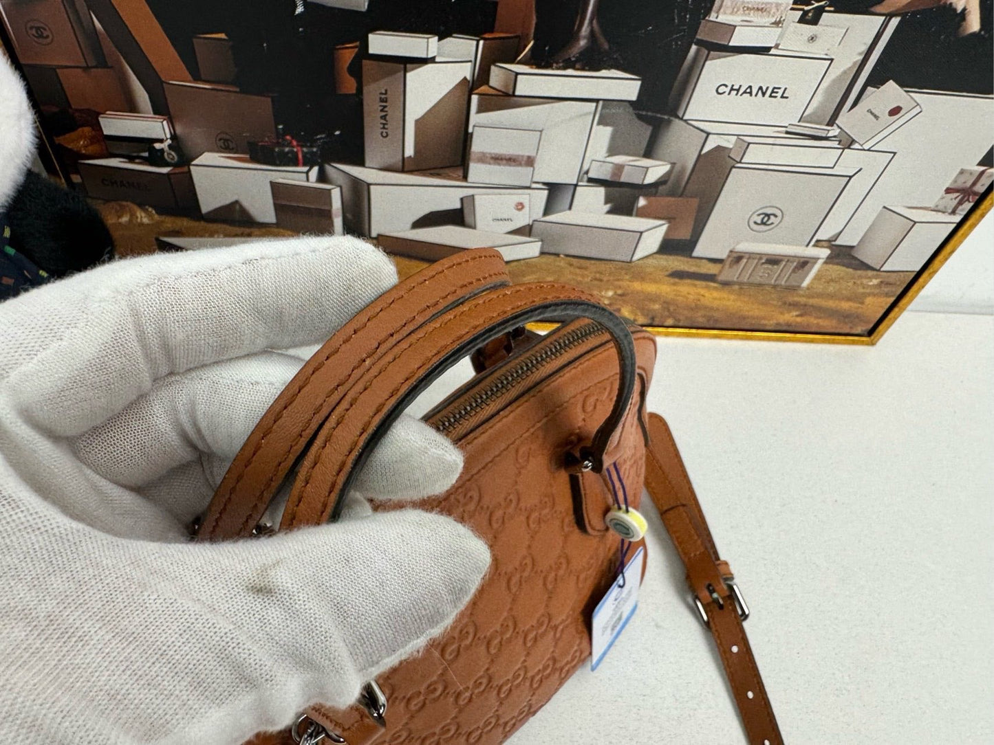 Gucci GG Marmont Two-Way Bag in Brown Leather - Shoulder/Crossbody