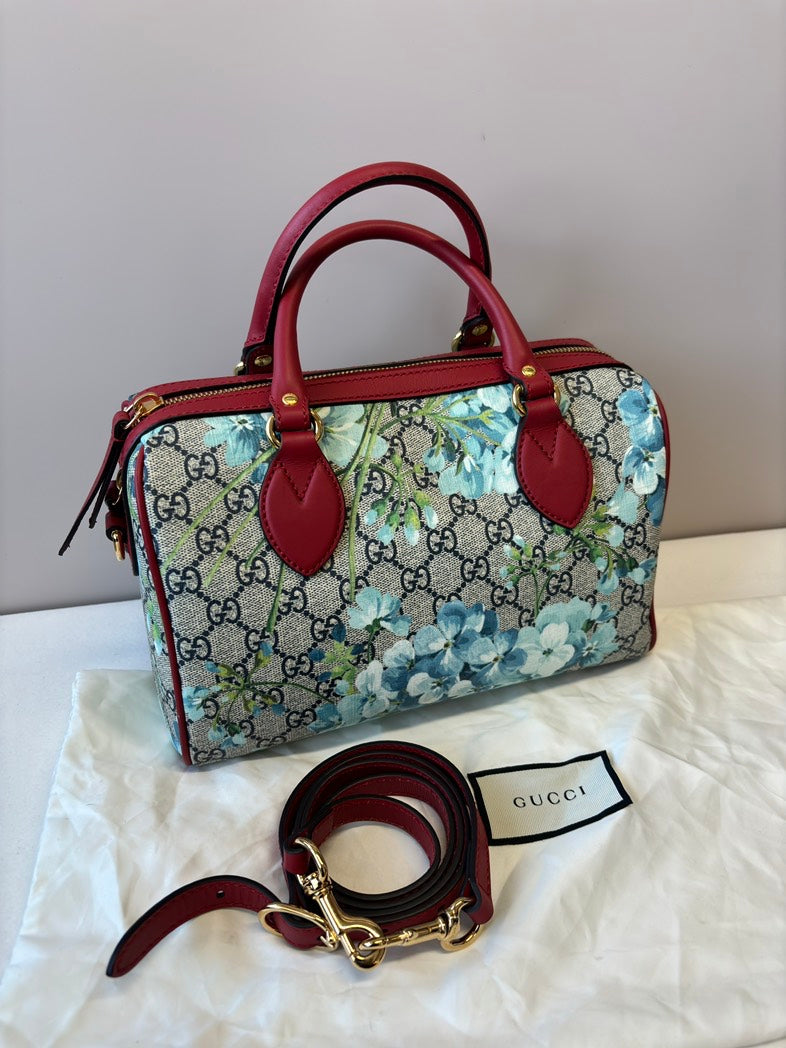 Gucci GG Blooms Top Handle Bag Beige Shoulder Bag