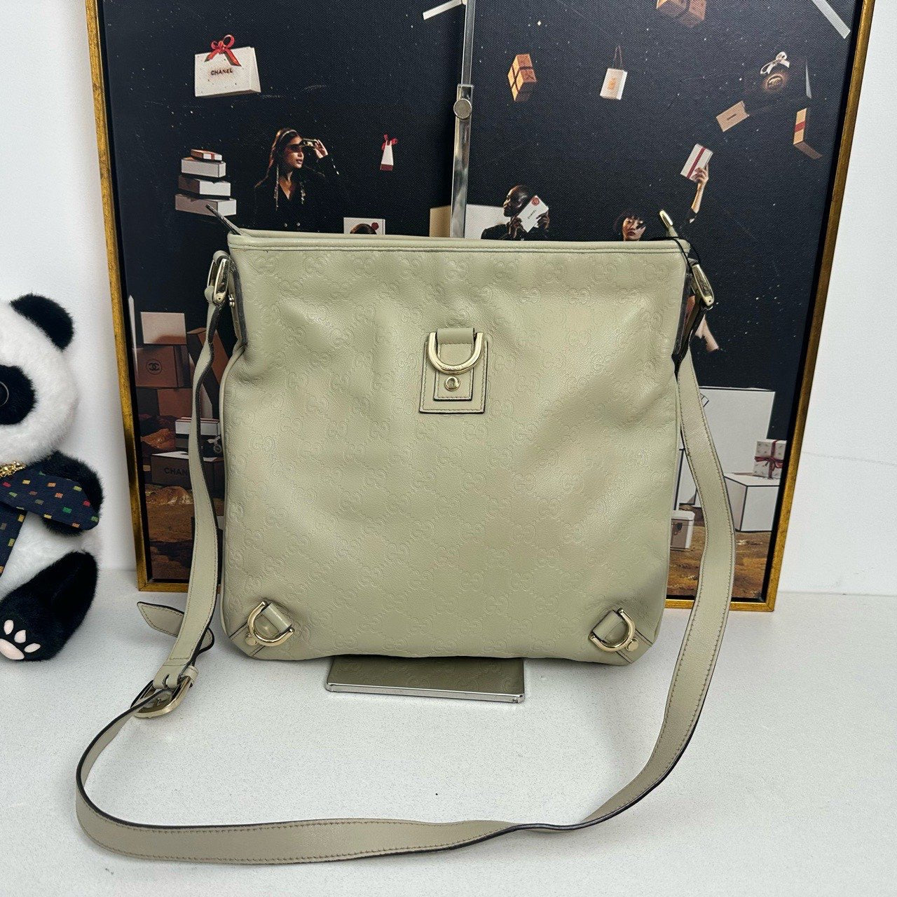 Gucci GG Imprime Beige Crossbody Bag