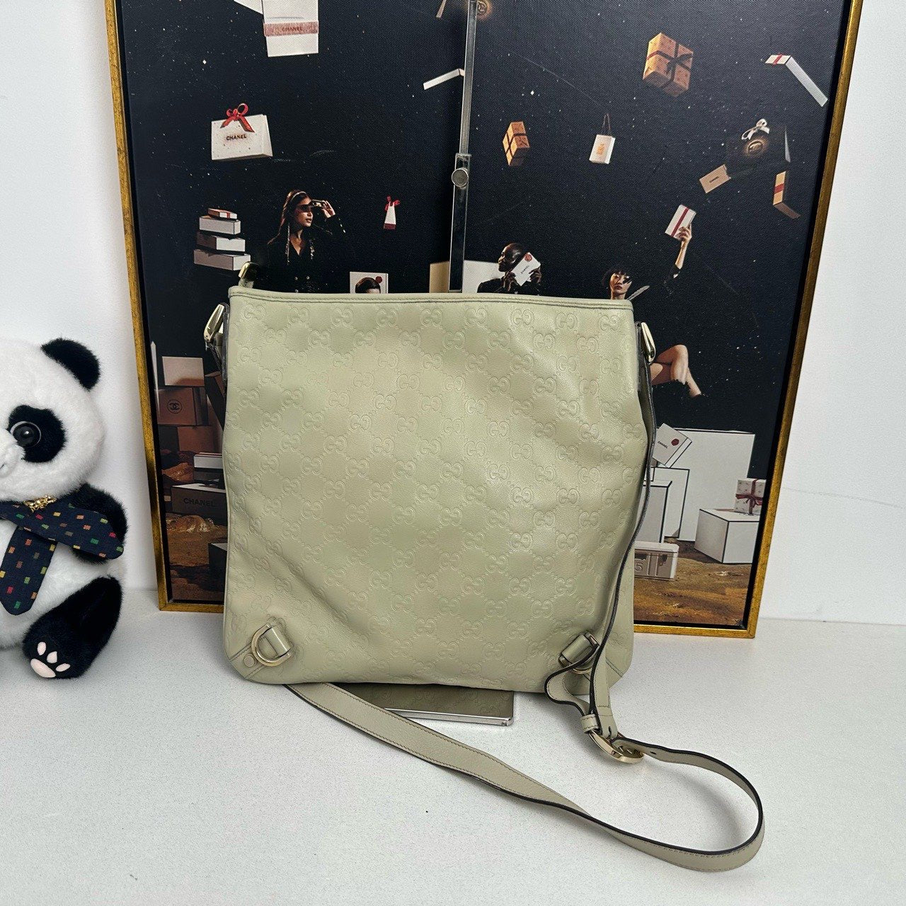Gucci GG Imprime Beige Crossbody Bag