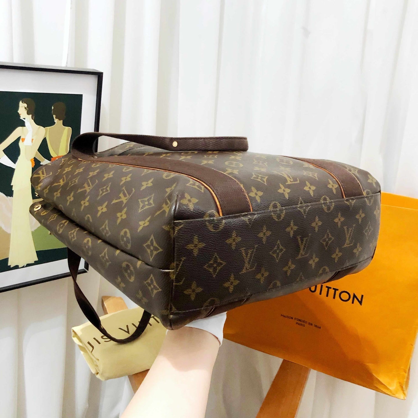 Louis Vuitton Cabas Tote Bag Monogram Brown Tote