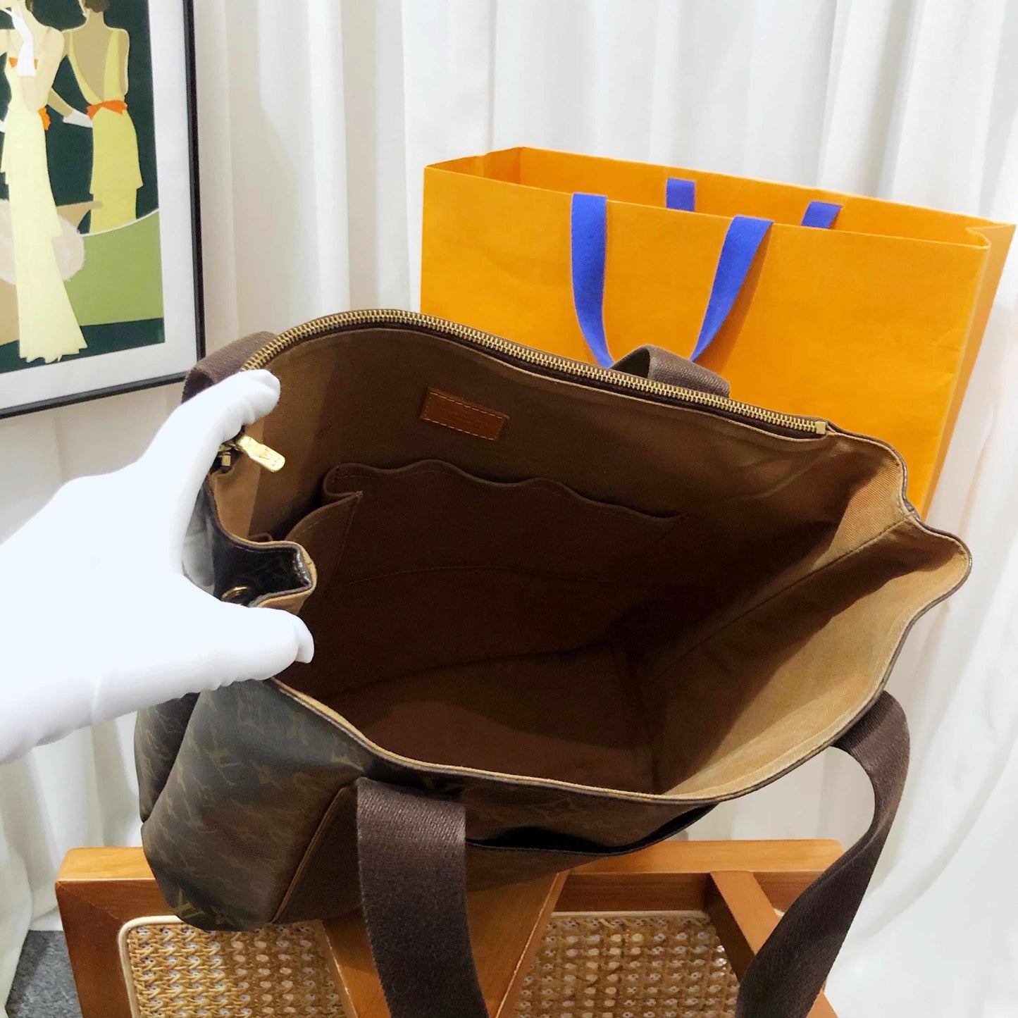 Louis Vuitton Cabas Tote Bag Monogram Brown Tote