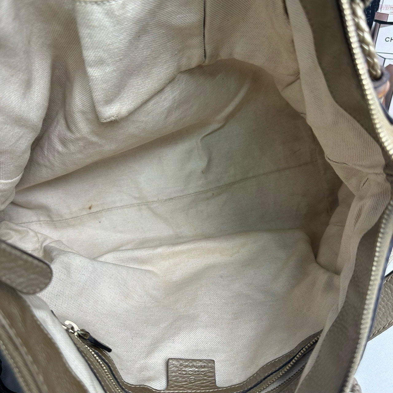 Gucci GG Canvas Beige Two-Way Satchel Bag