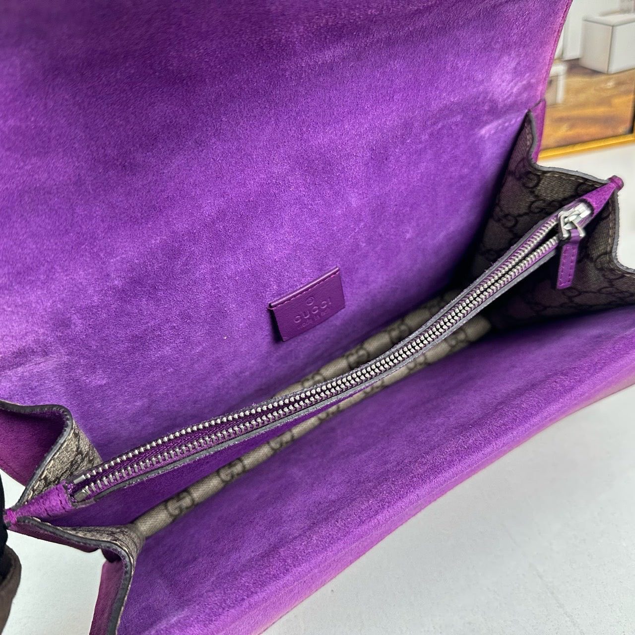Gucci Dionysus GG Supreme Beige Shoulder Bag