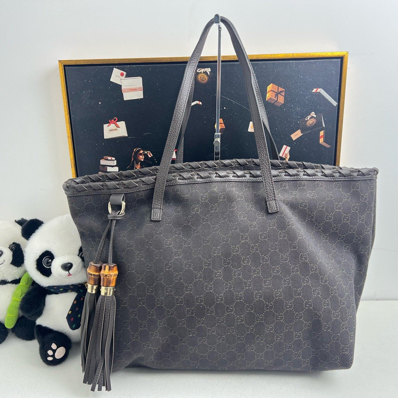 Gucci GG Monogram Dark Brown Tote Bag - Pre-Loved
