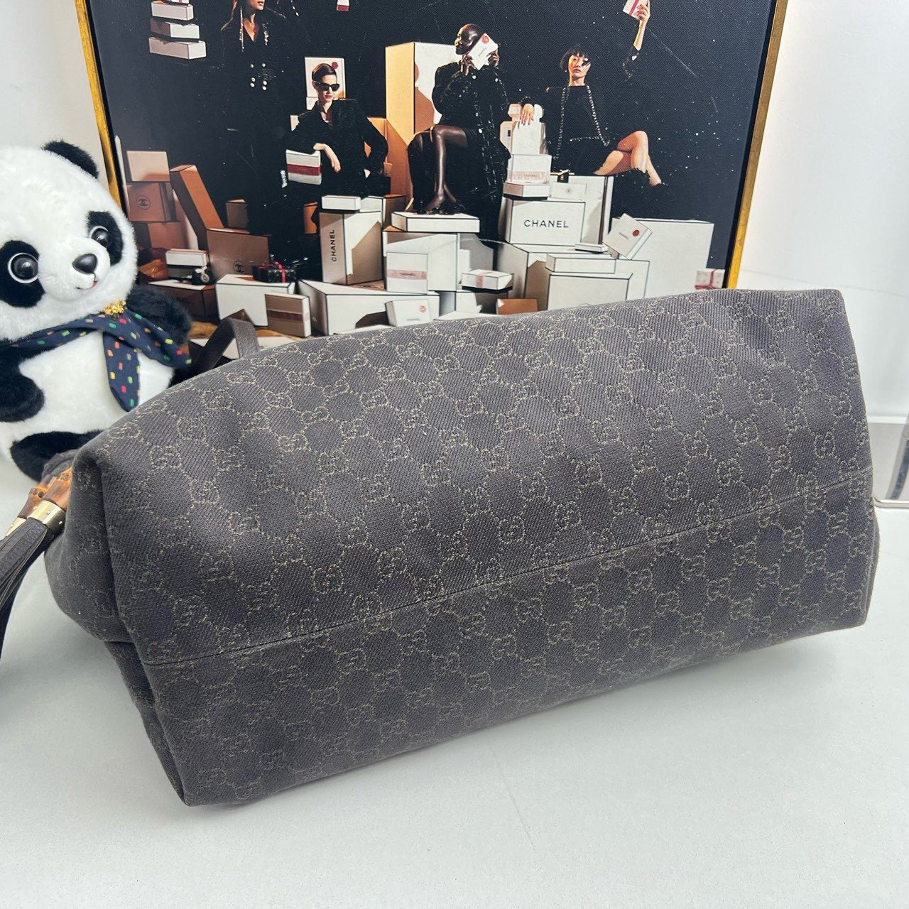 Gucci GG Monogram Dark Brown Tote Bag - Pre-Loved