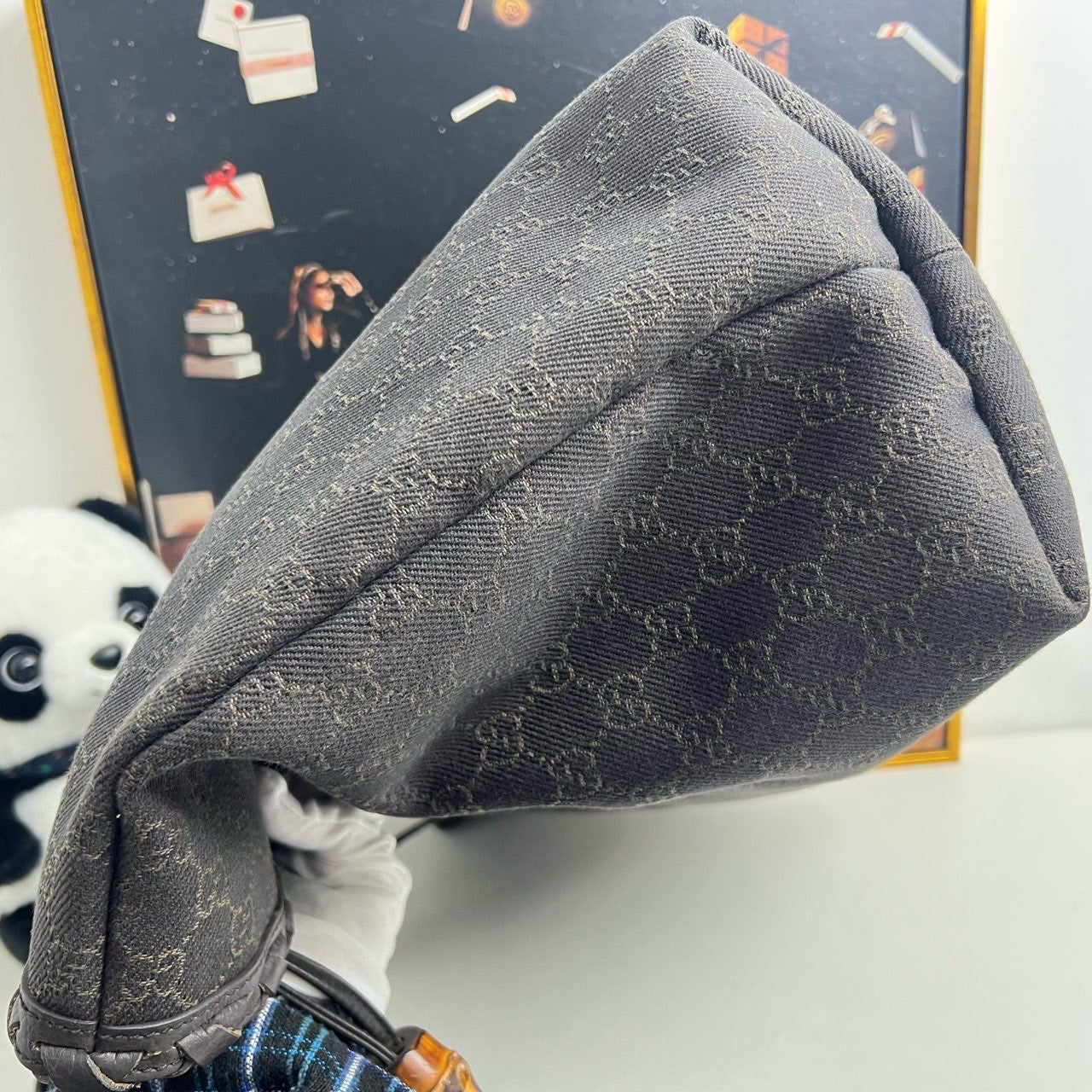 Gucci GG Monogram Dark Brown Tote Bag - Pre-Loved