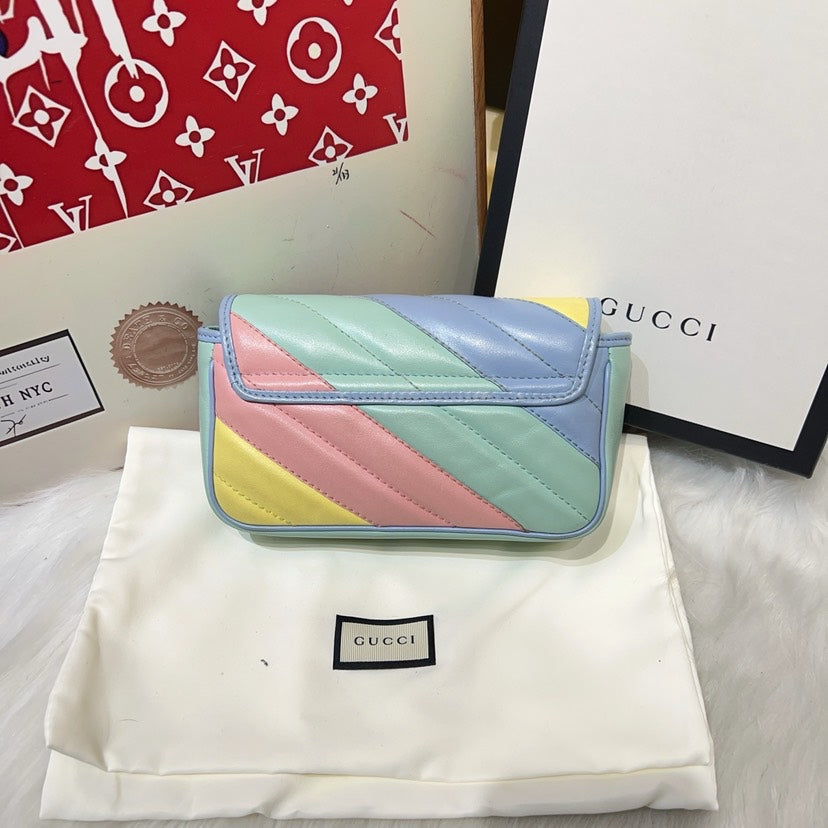 Gucci Mini Marmont Pastel Shoulder Bag - Multicolor
