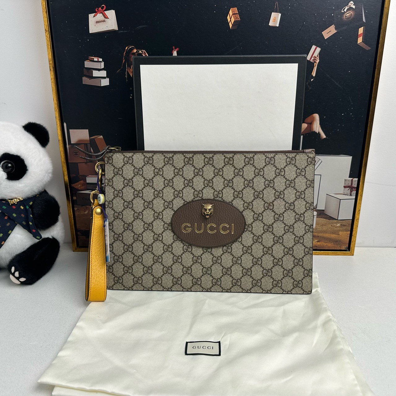 Gucci Ophidia GG Supreme Clutch Brown - Pre-loved Designer Bag 11804049