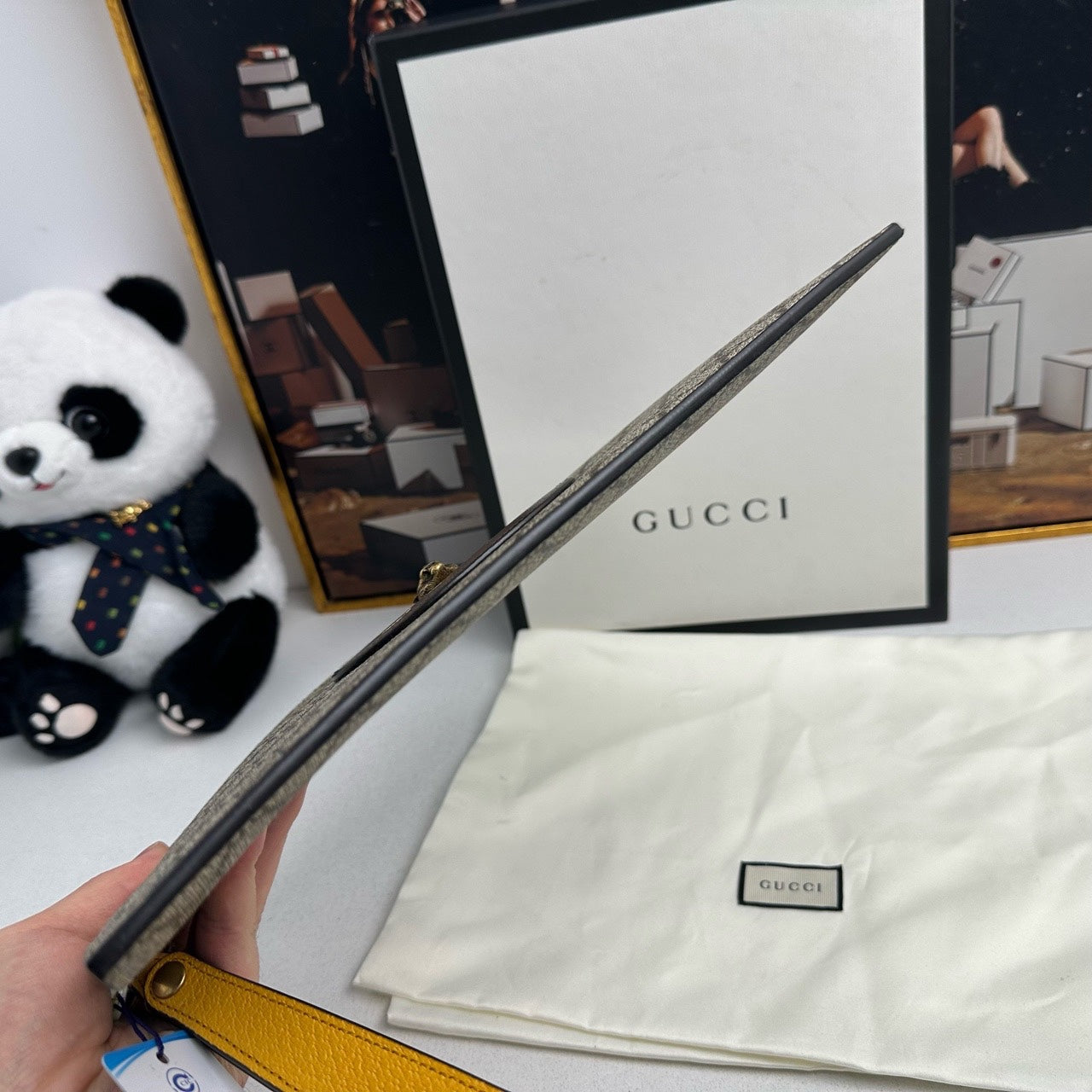 Gucci Ophidia GG Supreme Clutch Brown - Pre-loved Designer Bag 11804049